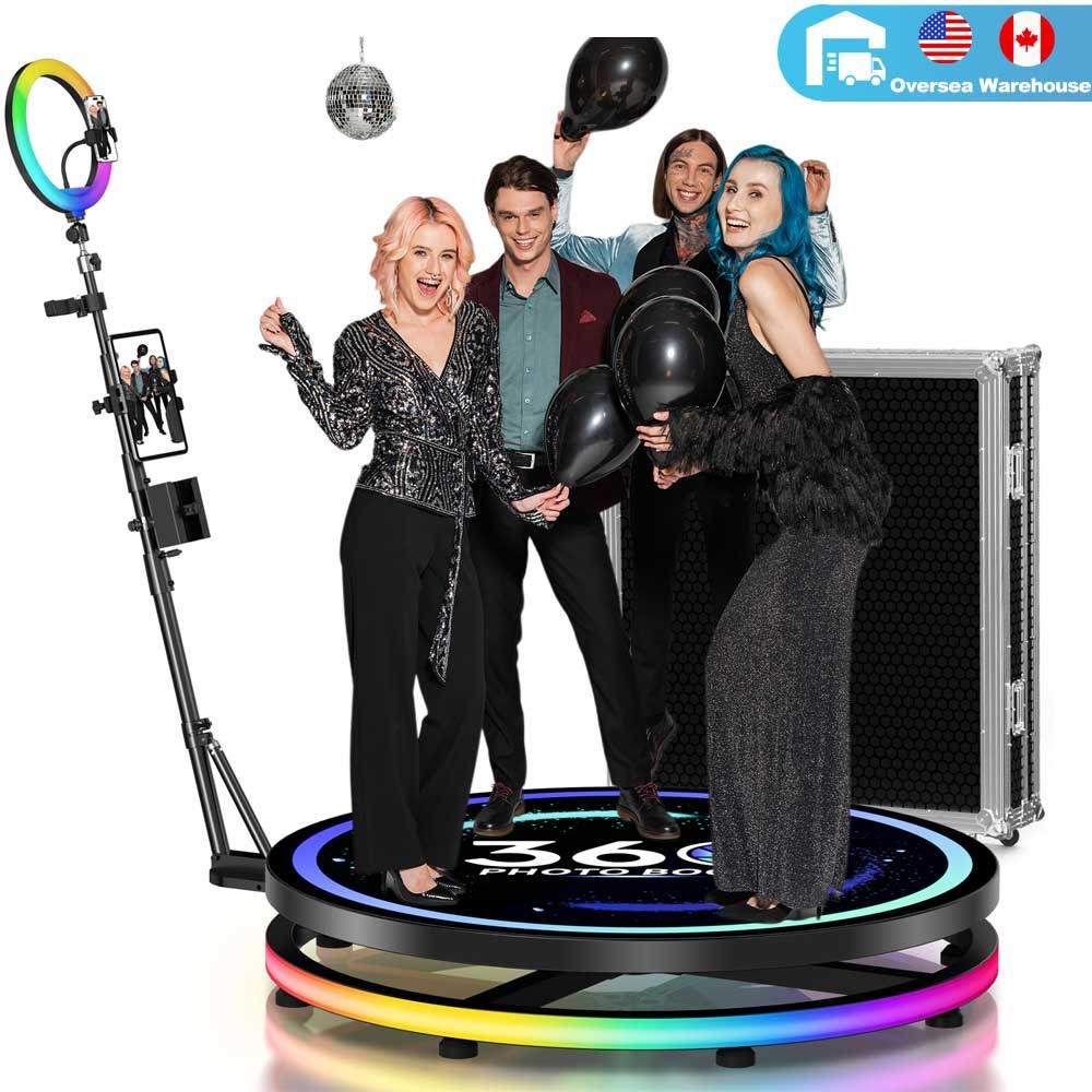 Rotating 360 Photo Booth Machine for Video App Control Protable Automatic 360photo Booth Selfie 360