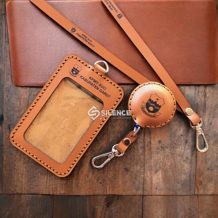 Holder Id Card Kulit Id Card Holder Yoyo Id Card Tali Lanyard Kulit