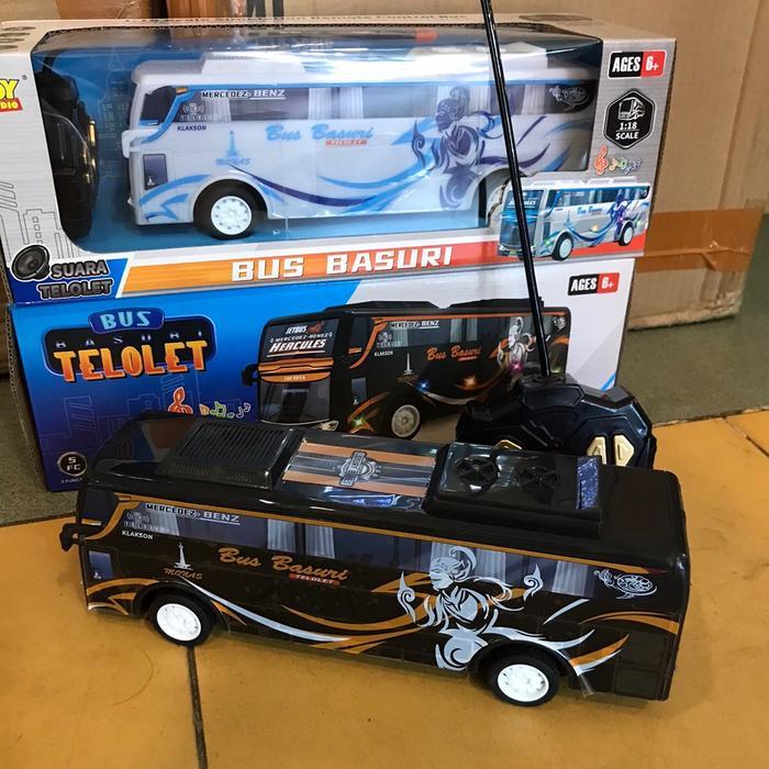 Mainan Mobil Remote Control RC Bus Telolet Basuri Fungsi Lampu dan Suara
