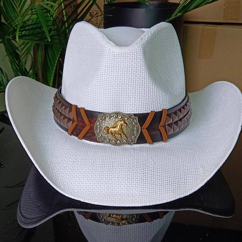 Shapeable Cowboy Hat New Horse Head Accessories Western hat Unisex Cowboy Hat straw cowboy hat