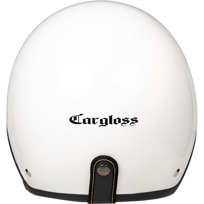 Premium Cargloss Cfs Chips Retro Helm Half Face - White Original
