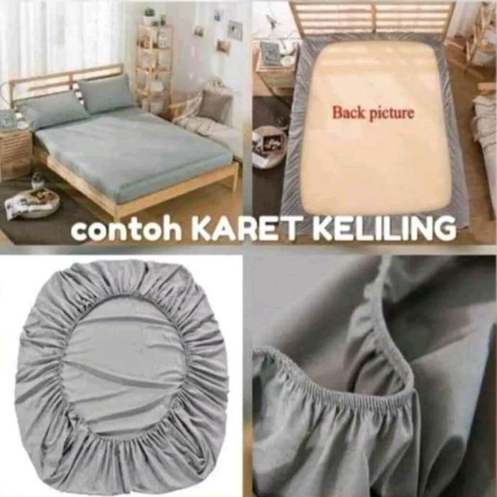 Premium Sprei Karet Keliling, Sprei Karet Full,Sprei Karet Anti Geser King Size Katun Original