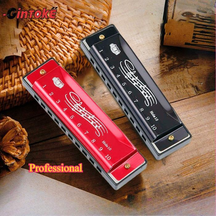 Harmonika Kromatik Professional 10 Lubang - Harmonika Semitone dengan Kotak, Alat Musik Berkualitas