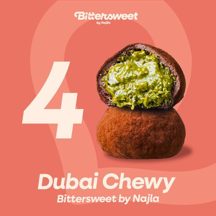Exclusive pcs Dubai Paket 4 Kue Kenyal Cokelat Rich Isi Pistachio dan Kataifi Renyah 4 pcs Dubai Che