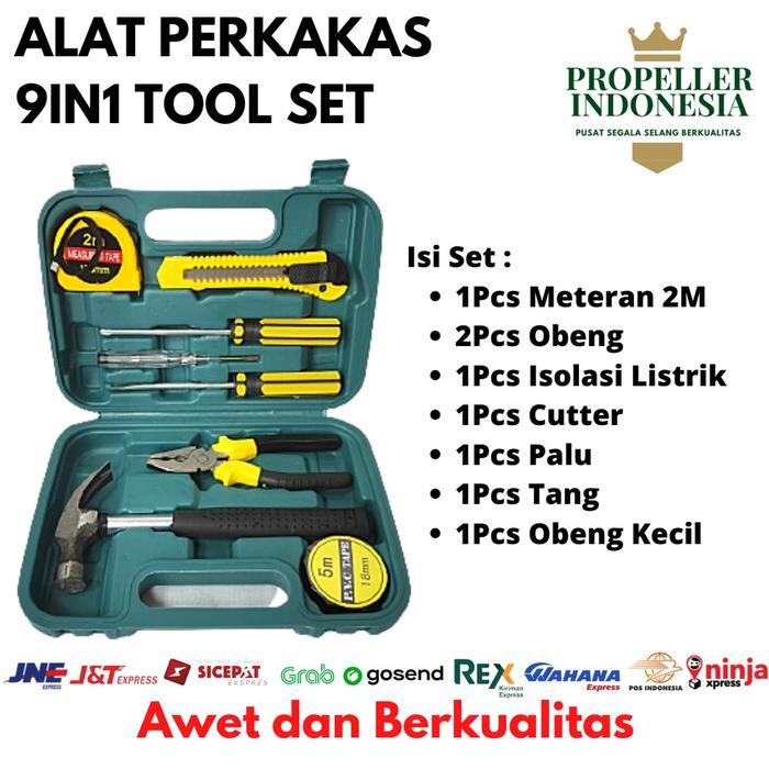 BERGARANSI Terlaris Toolkit Set Perkakas Tukang Alat Tukang Tool Set Alat Pertukangan Keren Modern