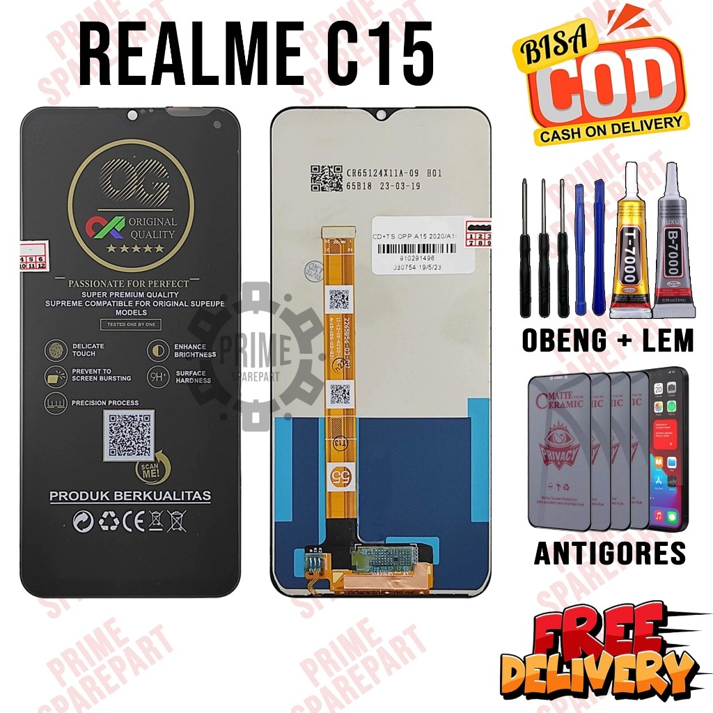 PREMIUM LCD REALME C15 ORIGINAL OEM LCD TOUCHSCREEN REALME C15 FULLSET