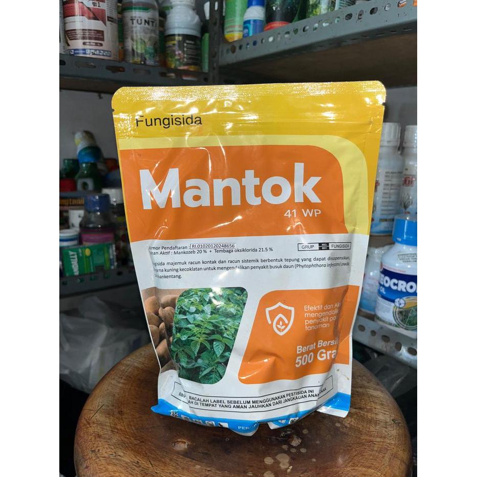 mataharitaman99 Mantok 41 WP - Fungisida Kontak & Sistemik 20% Mankozeb + 21.5% Tembaga Oksiklorida
