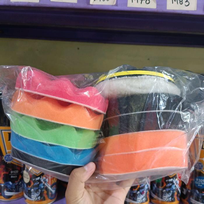 3M Otomart - Paket Busa poles 5 inch isi 11pcs - polishing foam pad poles - wool busa poles