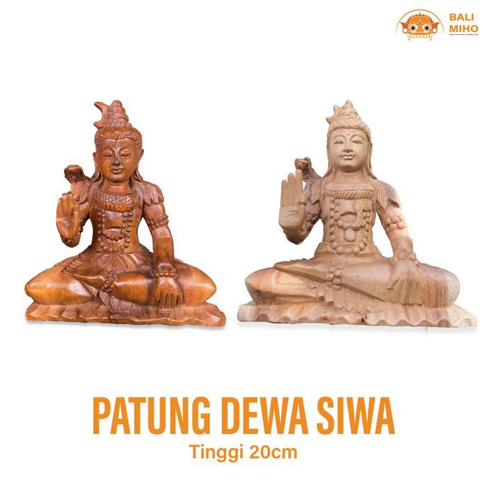 Patung Dewa Siwa Kayu 20 cm - Patung Dewa Shiva - Patung Mahadewa