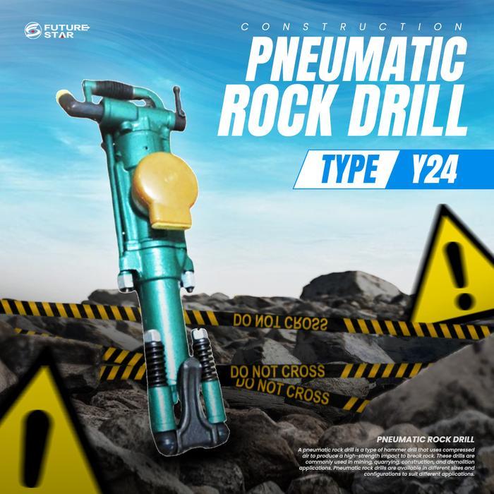 Mesin Bor Batu Tambang Pneumatik Y24 / Air Rock Drill Pneumatic Y24