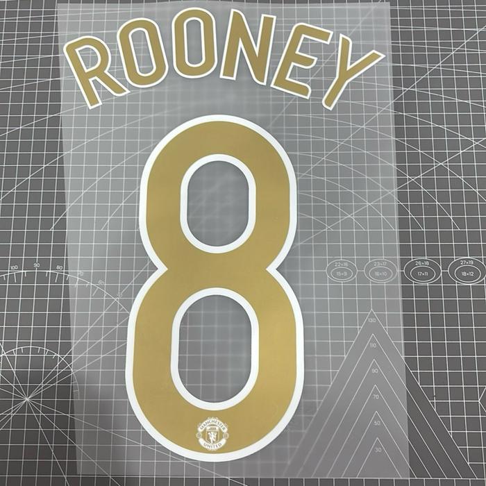 Nameset Manchester United Mu Home 06/07 Ucl Version Rooney