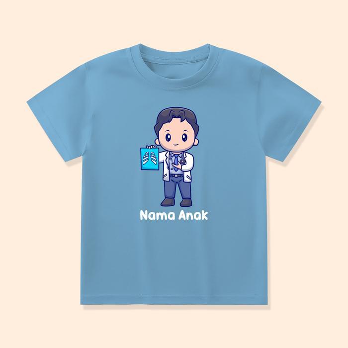 Baju Kaos Anak Gambar Dokter Custom Nama Laki-laki Perempuan ANK-05 B