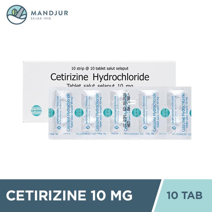 Cetirizine 10 mg 10 Tablet - Obat Rhinitis dan Gatal Alergi