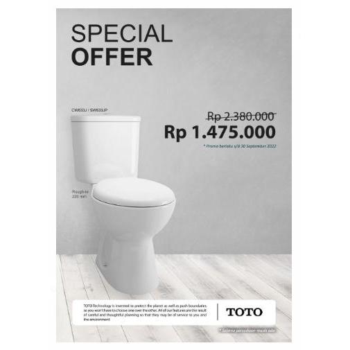 CW633J/CW633JW/F/CLOSET DUDUK TOTO/KLOSET DUDUK TOTO/CLOSET TERMURAH