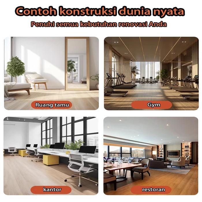 Stiker Lantai Vinyl 1 Box (36 Lembar/7 Lembar) Ukuran 91.4X15.2 Cm Motif Kayu Tahan Air Anti Rayap