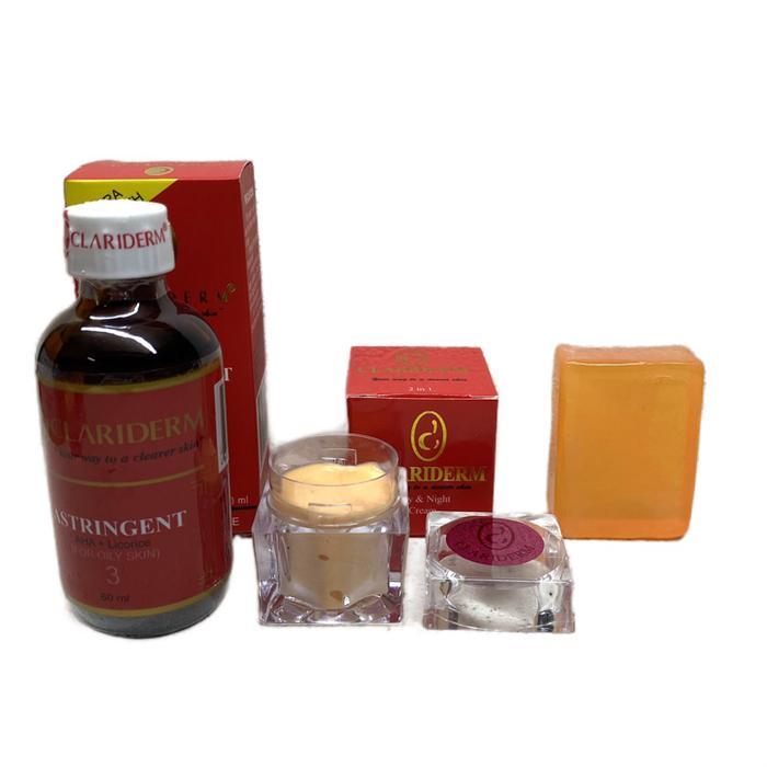 Paket Cream Clariderm Ori Komplit (Toner Murah)