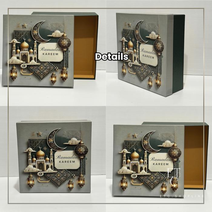 HARD BOX PRINTING STANDAR 22X22X8CM KOTAK KUE & BINGKISAN KADO NATAL IMLEK IDUL FITRI