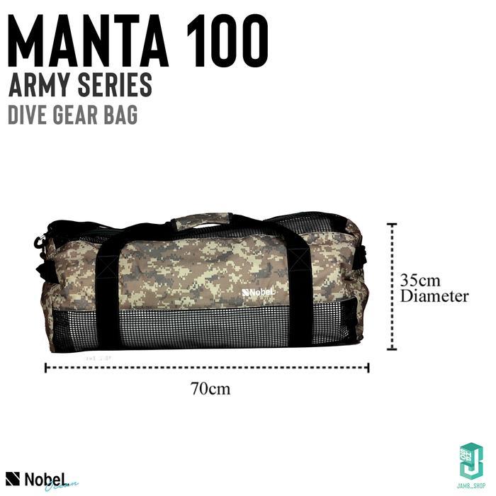 NobeL Outdoor Tas Selam MANTA 100 Dive Gear Bag 70L Volume Mesh Rubber Ergonomic Handle 10 Warna