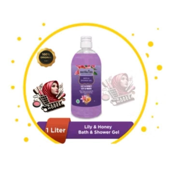 Mustika Ratu Bath & Shower Gel Lily & Honey 1 Liter - Sabun Mandi dengan Ekstrak Bunga Lily dan Madu