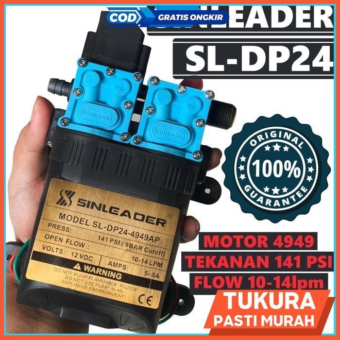 Ada Stok Pompa dual pump dc 12v Sinleader SL-DP24 141 Psi Motor 4949 - ORIGINAL