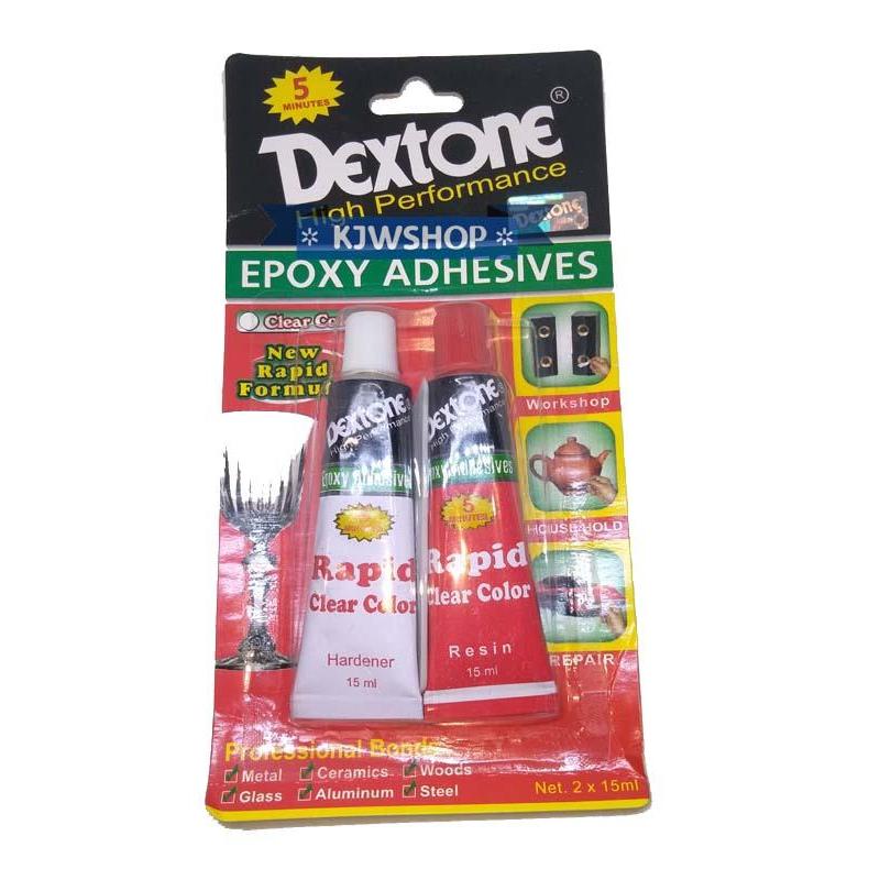 Epoxy Adhesive Rapid Lem Epoxy Clear Bening 2 Komponen 5Menit Dextone
