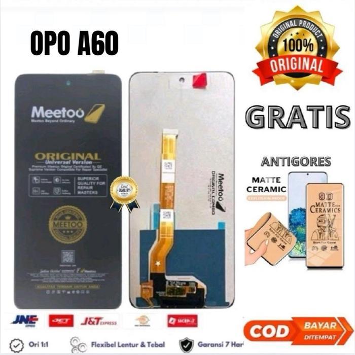 Lcd Touchscreen Opo A60 Fullset Original Meeto Gratis Antigores *