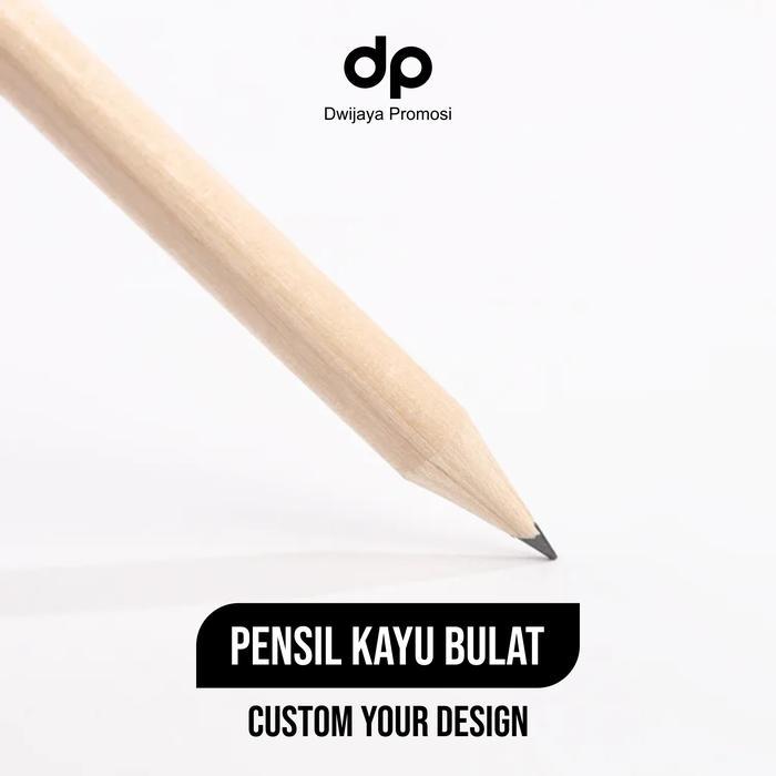 Pensil Hotel Kayu Bulat Polos Custom Logo