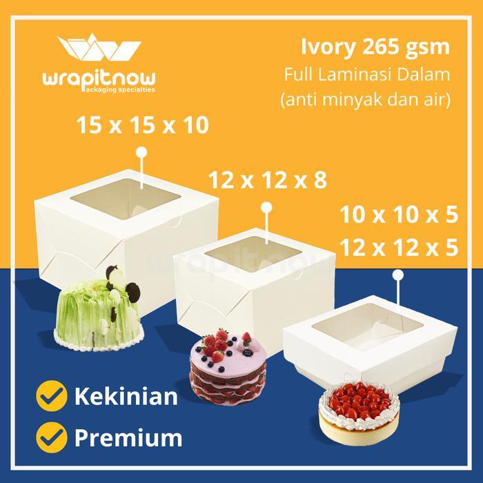 Younger_Shop (20 Pcs) Dus 10X10X5 12X12X5 12X12X8 15X15X10 Dus Korean Cake Mini Chiffon Brownies