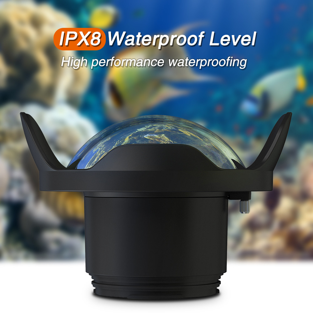 . Underwater 40M Photography Wide Angle Lens Dome Port For Canon 750D -