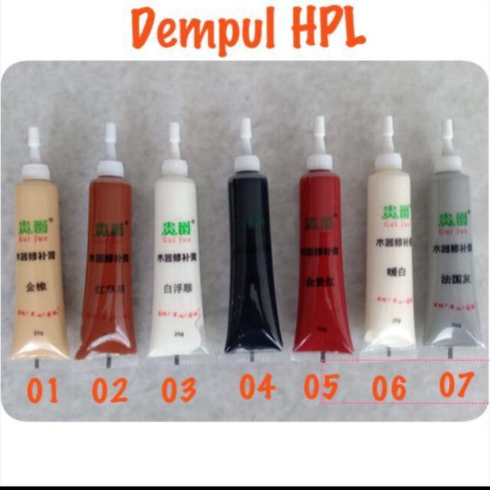 Dempul tusir HPL krim resin penambal funiture Dempul hpl