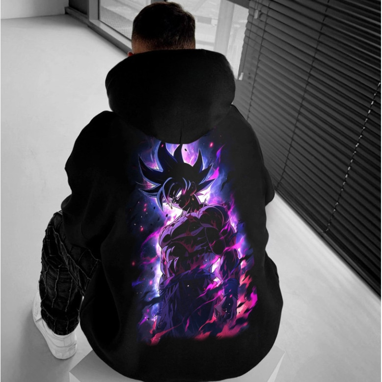 New official Dragon Ball anime character print unisex hoodie Y2K style loose oversized hoodie anime