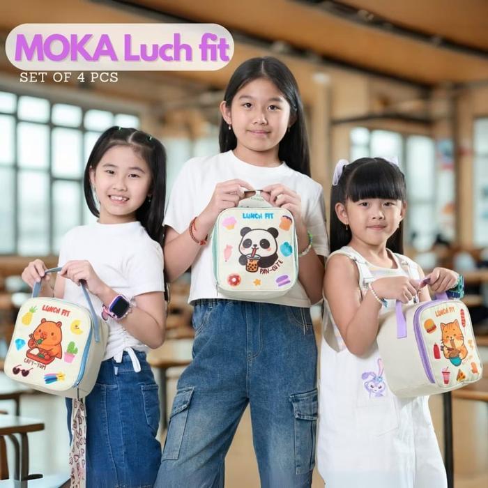 Tas Bekal Anak Set Kotak Makan Set Kotak Bekal Panda Set Lunchbox Set