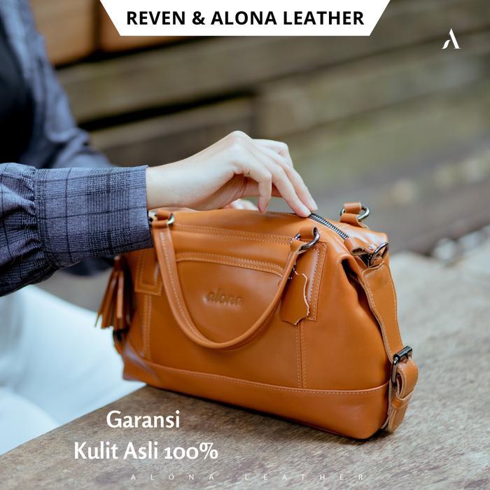 Tas Lokal FREYA Bag Selempang Slempang HP Kulit Asli Wanita Cewe Cewek