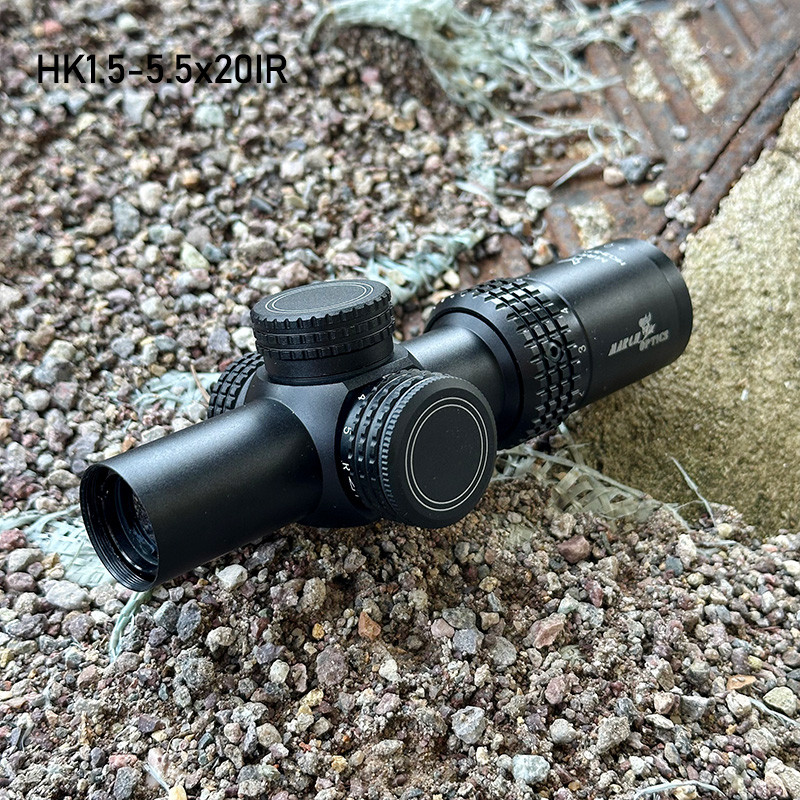MARCH HK1.5-5.5x20IR Sight Green Red Illuminated Tactical Optic Riflescope For Hunting Rifle Scope