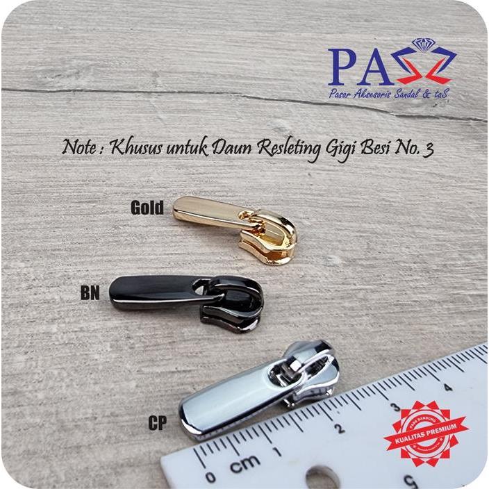 Kepala Resleting Besi Ukuran 3 TR14 (Premium Import)