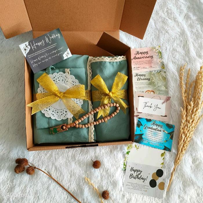 Hampers Mukenah Muslim Dewasa Traveling Free Tasbih Hadiah Ulang Tahun/Souvenir Wedding/Kado