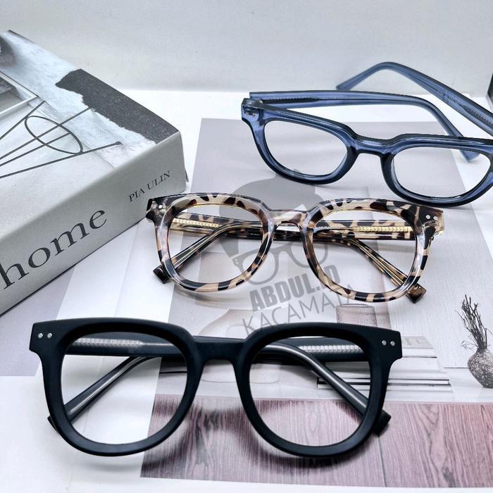 ( Buy 1 get 1) FRAME HARUKA kacamata kotak photo cromic blueray lensa bluecromic eyewer glasses biru