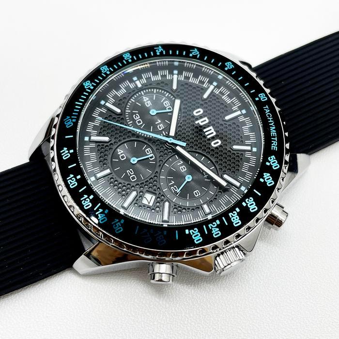 PROMO BESAR OPMO Sky Neel Jam Tangan Pria Wanita Analog Original Anti Air Tali Rubber Quartz Kotak