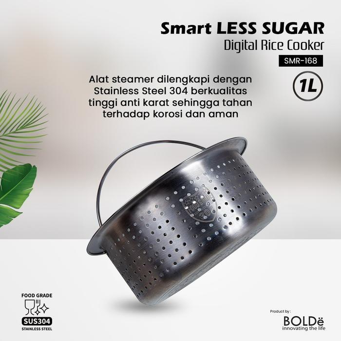 Bolde Smart Less Sugar Digital Rice Cooker 1L