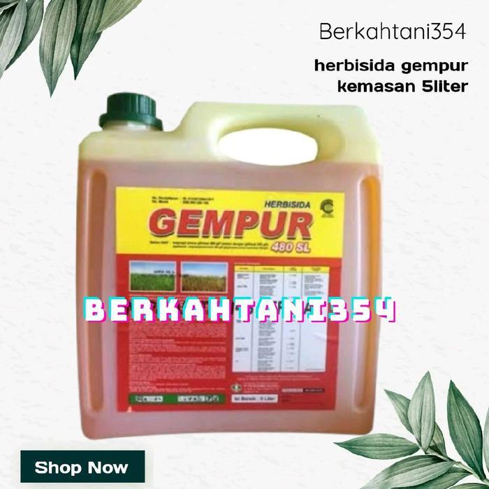 Herbisida gempur 480sl 5liter obat rumput mati sampai akar Gempur 5liter ( sejenis roundap roundup )