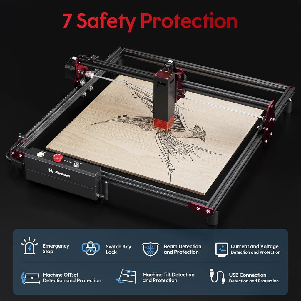 . Algolaser Diy Kit 10W Mini Laser Engraving Cutting Machine With -