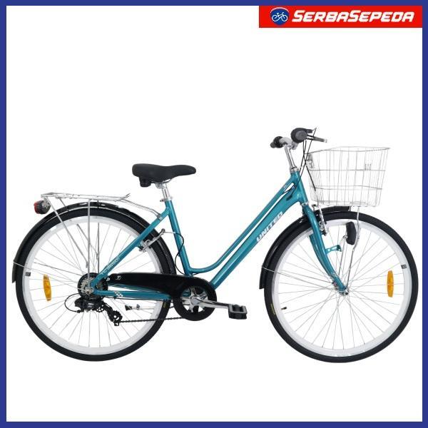 United TC 3650I Sepeda Keranjang / City Bike 26 Inci Frame Alloy Internal Cable Routing