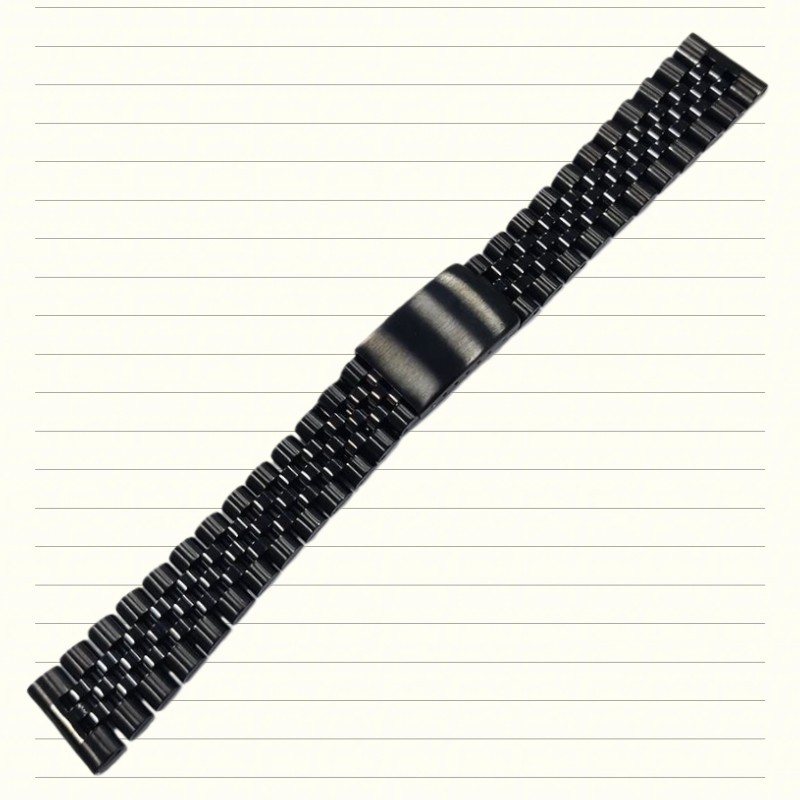 Vintage Jubilee 18mm 19mm 20mm 22mm Stainless Steel Silver Gold Black Universal Straight End Watch