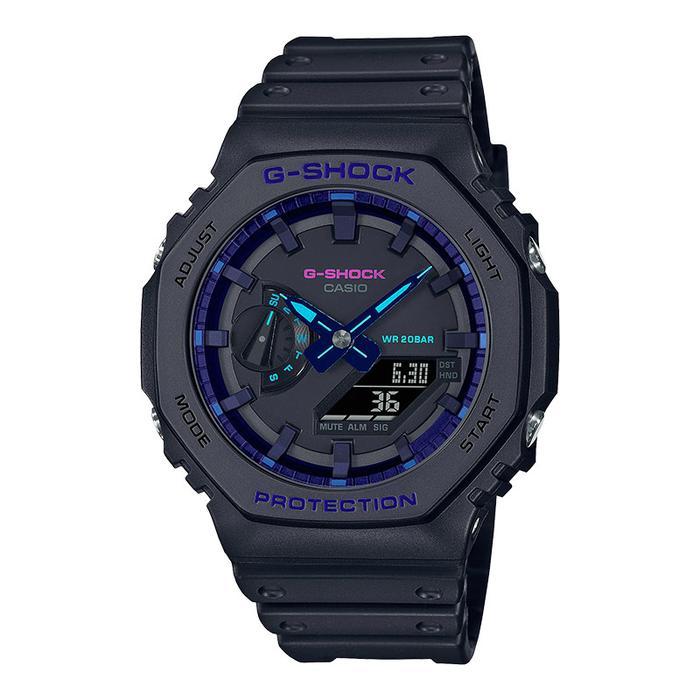 JAM TANGAN PRIA ANALOG DIGITAL CASIO G-SHOCK GA-2100VB-1ADR GA-2100VB GA2100VB CASIOAK VIRTUAL BLUE