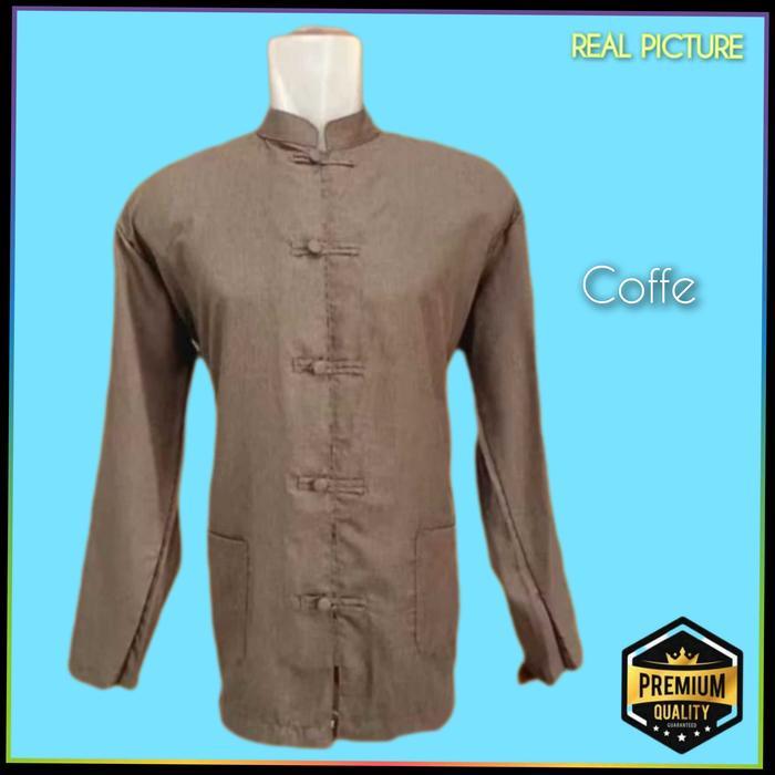 Kemeja Imlek Pria Dewasa Coffe