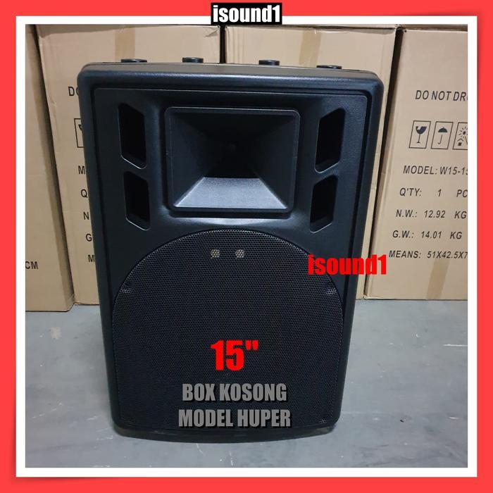 Box speaker fiber plastik 15 inch model HUPER import box kosong *