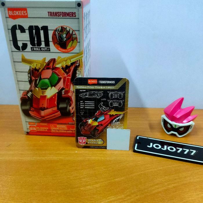 blokees wheels c01 rodimus prime super secret titanium edition kartu belum discan rhodimusnya