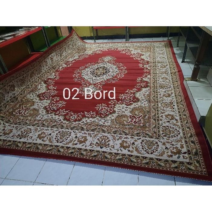 Karpet Permadani Mewah Mega Jumbo 3x4 meter Motif Turkey Turki Iranshahr Marun Merah Hitam Cream