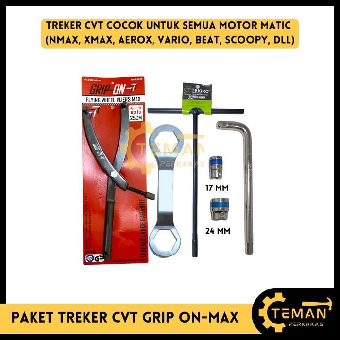 PAKET YAMAHA TREKER CVT MATIC UNIVERSAL GRIP ON MAX / TREKER CVT NMAX, XMAX, AEROX, LEXI, MIO, GEAR,