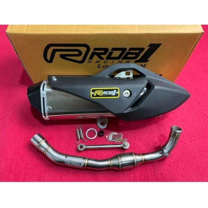 KNALPOT ROB1 NMAX NEW AEROX NEW SILINCER OVAL COVER